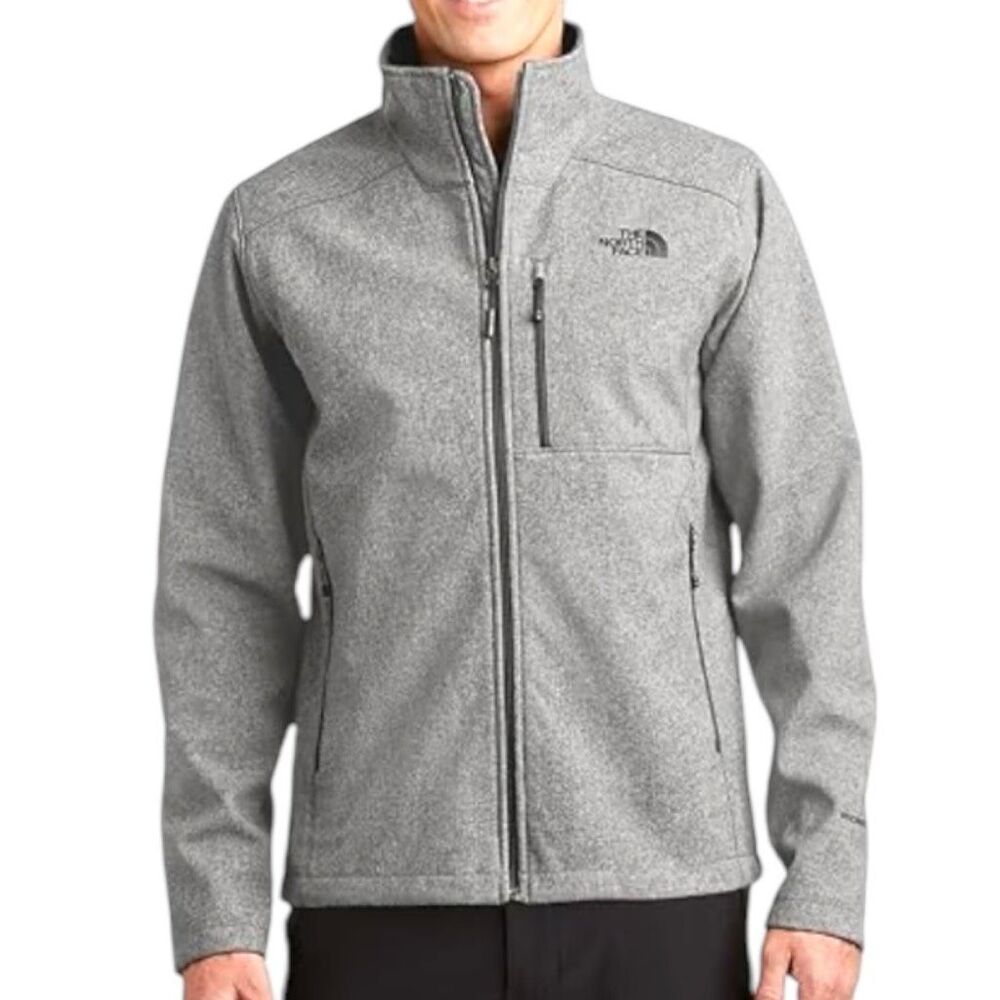 The North Face Men's Full Zip Apex Risor Barrier Soft Shell Jacket Gray Small